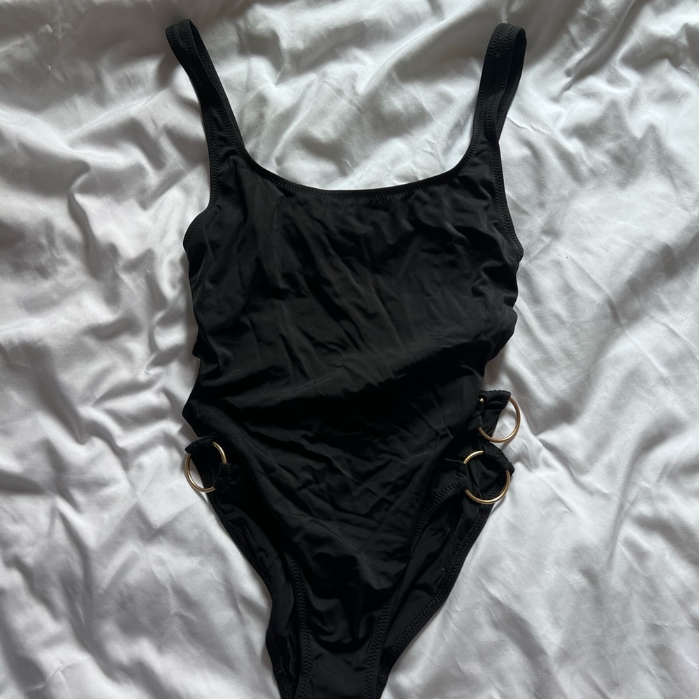 SOLID & STRIPED Black One Piece Swimsuit